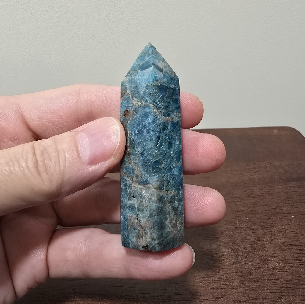 Blue Apatite Crystal Tower